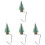 4Pcs Christmas Themed Hook Stocking Hanger For Mantel 4