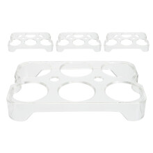 8 Pcs Plastic Stackable Egg Tray Organizer For Fridge