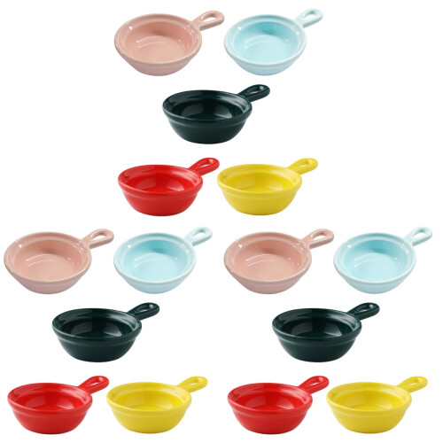 15 Pcs Ceramic Sauce Dish Practical Appetizer Saucer 1