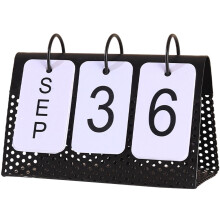 2Pcs Metal Desk Calendar 2023 Bedroom Desktop Home Tabletop Ornament