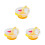 3 Pcs Baby Training Bowl Set Non- Temperature Yellow 9