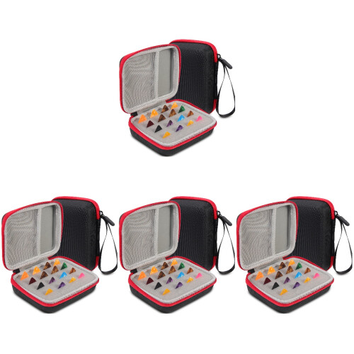 4 Sets Of Guitar Picks With Storage Holder Case 1