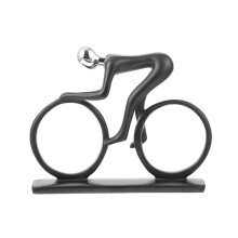 2Pcs Abstract Resin Bike Statues Race Sculpture Desktop Decor