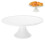 2 Pcs Ceramic Cake Tray Dessert Stand White 1
