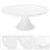 2 Pcs Ceramic Cake Tray Dessert Stand White 6