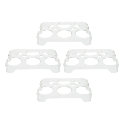 8 Pcs Plastic Stackable Egg Tray Organizer For Fridge 2
