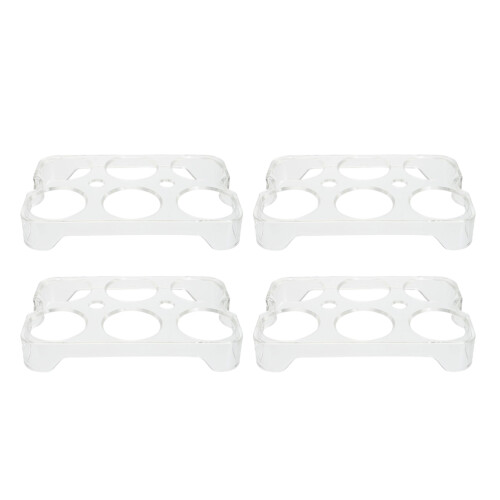8 Pcs Plastic Stackable Egg Tray Organizer For Fridge 1