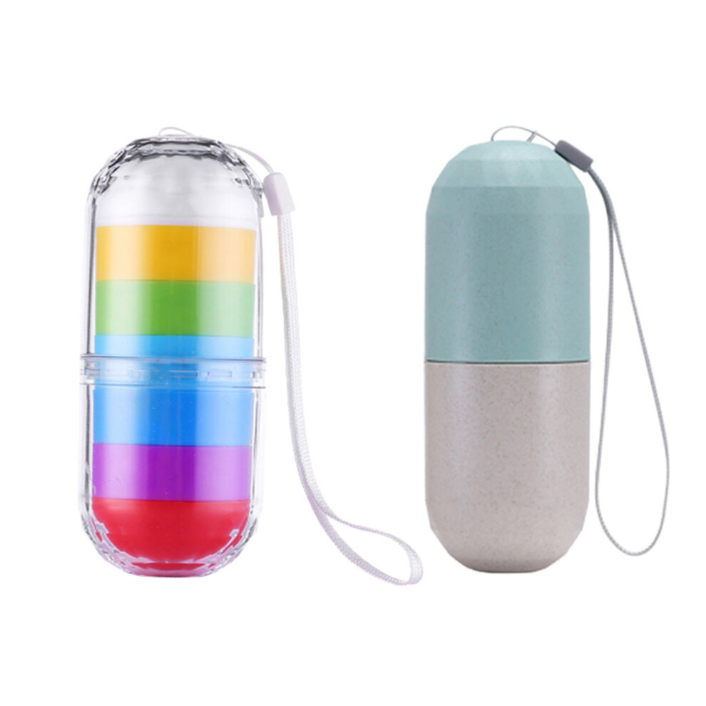 Happyyami 4 Pieces 7 Day Pill Organizer Holder
