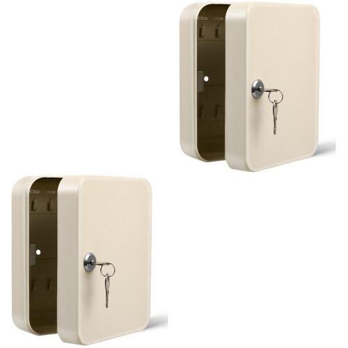 2Pcs Key Cabinet Storage Box Locking Wall Mount Safe 20 Position 2