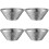 4Pcs Multi-Function Dessert Bowl Salad Container Fruit Snack Bowl 7