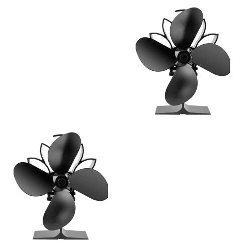 2Pcs Heat Powered Fireplace Fan With Overheat Protection 2