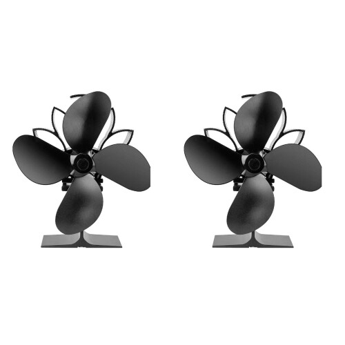 2Pcs Heat Powered Fireplace Fan With Overheat Protection 1