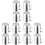 12 Pcs Rustless Condiment Container Set Rotatable M Silver 2