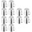 12 Pcs Rustless Condiment Container Set Rotatable M Silver 7
