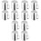 12 Pcs Rustless Condiment Container Set Rotatable M Silver 3