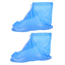 3 Pairs Thickened Pvc Rain Boot Covers With Zipper For Men And Women