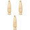 3Pièces Réparation Cuir Bois Solide Khaki Pour Couture 5