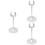 3Pcs Stainless Steel Menu Table Number Place Card Holder 6