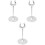 3Pcs Stainless Steel Menu Table Number Place Card Holder 3