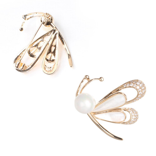 2 Pcs Rhinestone Brooch Elegant Design For Bride Wedding Attire 1