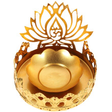2Pcs Lotus Tea Light Candle Holder Desktop Decorative Vintage Stand