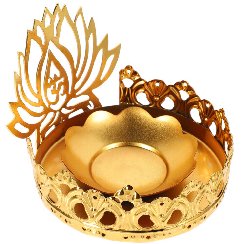 2Pcs Lotus Tea Light Candle Holder Desktop Decorative Vintage Stand 2