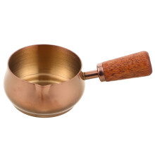 2Pcs Stainless Steel Sauce Cup With Wood Handle 60 Ml