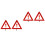 4 Pcs Car Warning Sign Triangle Road Safety Kit Auto Folding Tripod 4