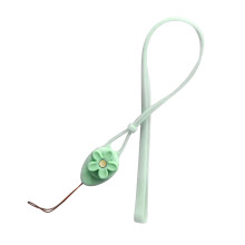 2 Pcs Silicone Flower Phone Cover Lanyard Elastic Strap Green