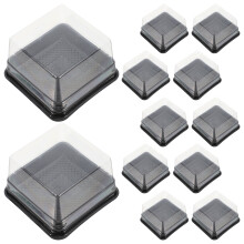 juego de 100 cajas plásticas cuadradas de 50 g para puff yema tarta luna