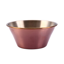 3 Pcs 304 Stainless Steel Large Dipping Dish Set Home Dining Rose Gold
