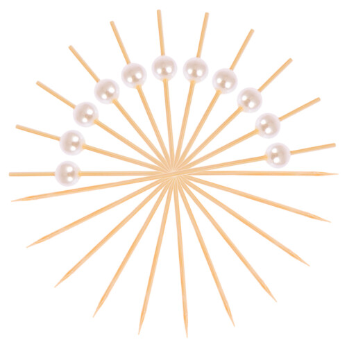 200 Unidades Decorativos De Perla Y Bambú Para