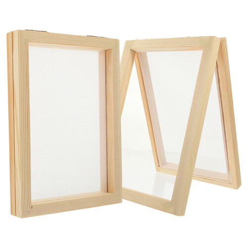 4 Pcs Wooden Paper Making Screen Mould Deckle Frame For Diy Craft