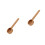 2 Pcs Coffee Scoop Wooden Measuring Spoon (Khaki) 4