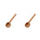 2 Pcs Coffee Scoop Wooden Measuring Spoon (Khaki) 8