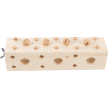2Pcs Wooden Bird Perch Toy For Small Birds And Parrots