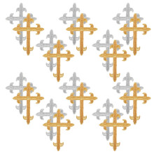80 Pcs Cross Iron On Sew On Patches Embroidered Religious Applique