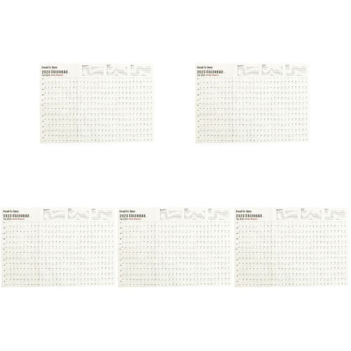 5Pcs Paper Yearly Planner Calendar All Year Organizer 1