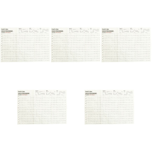 5Pcs Paper Yearly Planner Calendar All Year Organizer 2