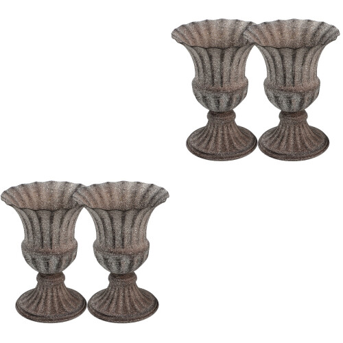 4 Pcs Iron Graveyard Flower Pot Urn Planter Memorial Vase 2