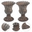 4 Pcs Iron Graveyard Flower Pot Urn Planter Memorial Vase 8