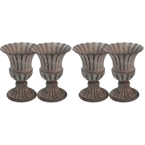 4 Pcs Iron Graveyard Flower Pot Urn Planter Memorial Vase 1