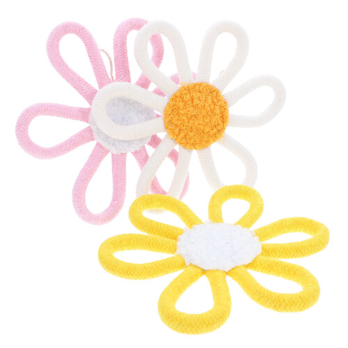 12 Pcs Woven Daisy Macrame Wall Hanging Boho Decor For Kids Room 15Cm 2