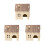 3Pcs Wooden Hamster Hideaway Hut For Mice And Hedgehogs 4