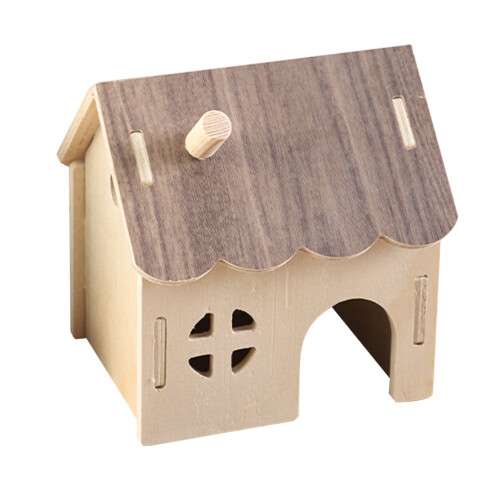 3Pcs Wooden Hamster Hideaway Hut For Mice And Hedgehogs 1