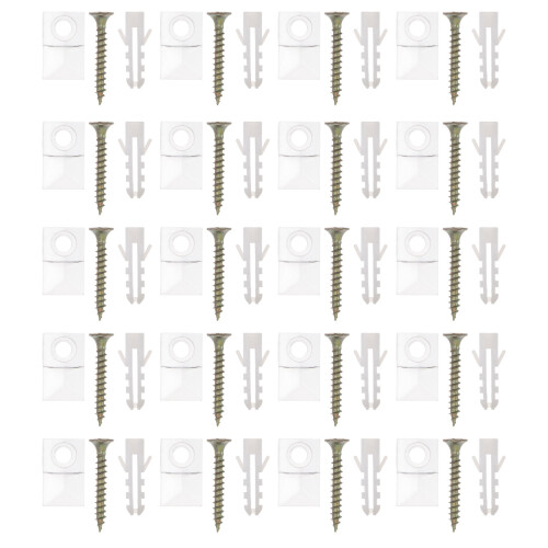 150 Sets Plastic Mirror Holder Mounting Anchor Hanging Kit
