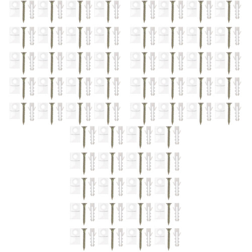 150 Sets Plastic Mirror Holder Mounting Anchor Hanging Kit 2