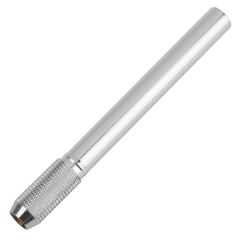 portaminas extensible ajustable para herramienta de escritura plata
