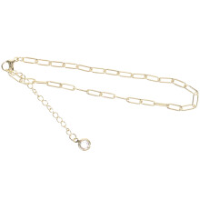 2Pcs Paperclip Anklet For Women Ankle Bracelet Jewelry
