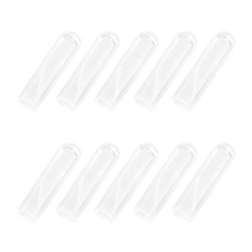 20 Pcs Universal Transparent Glass Straw Covers Dust Protectors